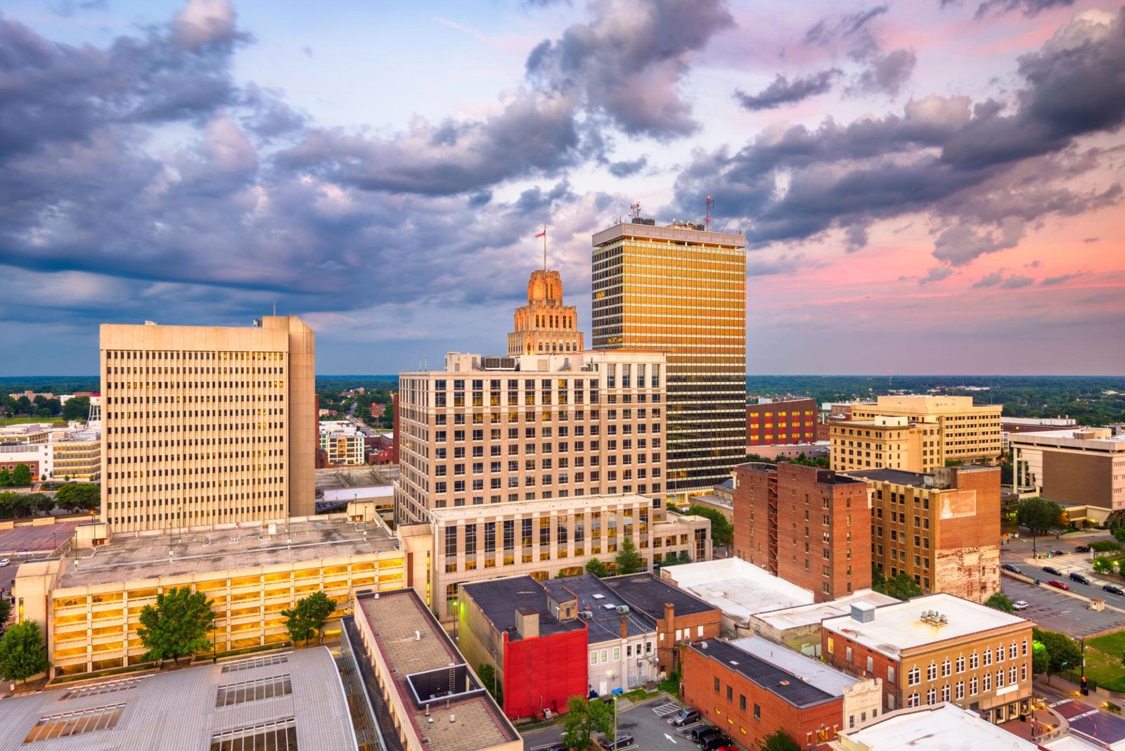 Downtown Winston-Salem, NC cityscape