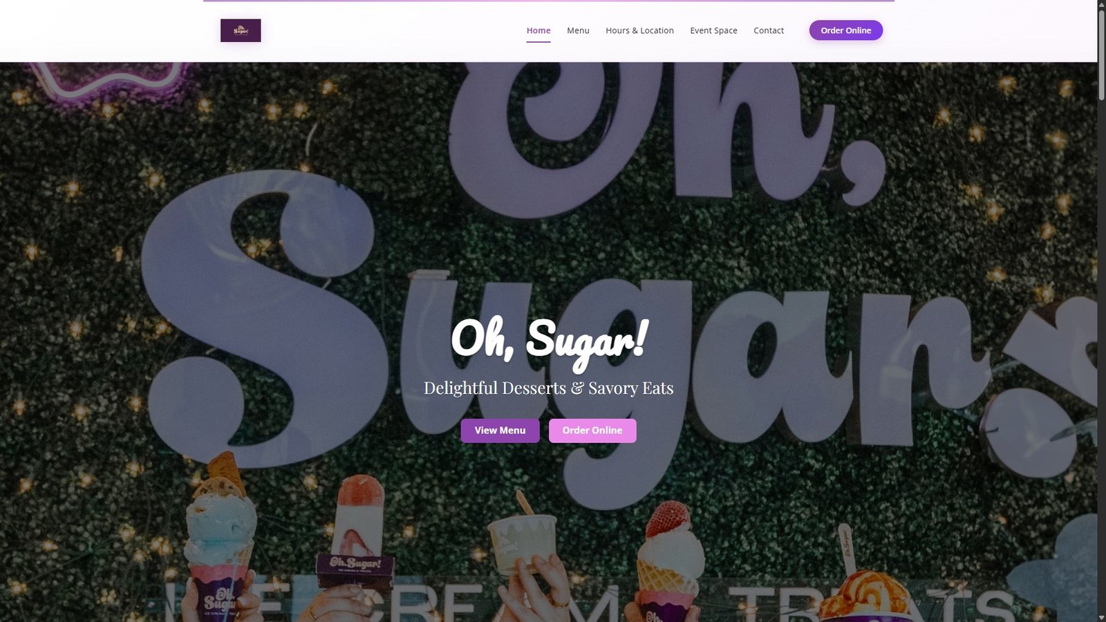 Oh Sugar website