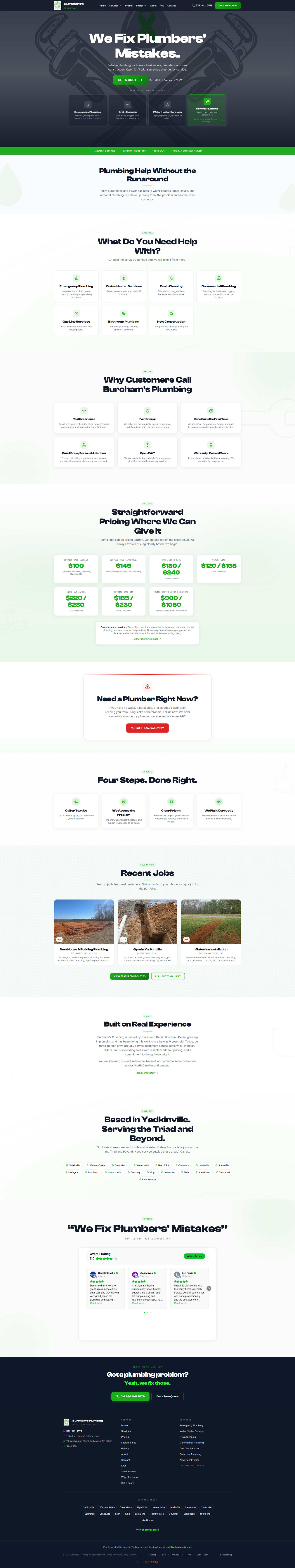 Burcham's Plumbing homepage