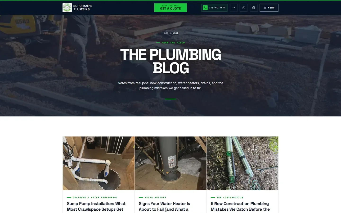 Burchams Plumbing new blog hub