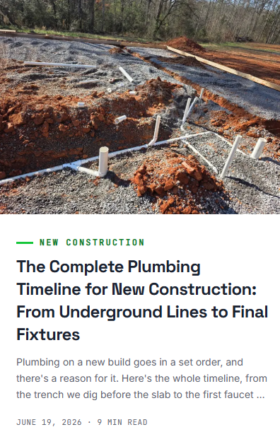 New construction plumbing timeline blog post preview