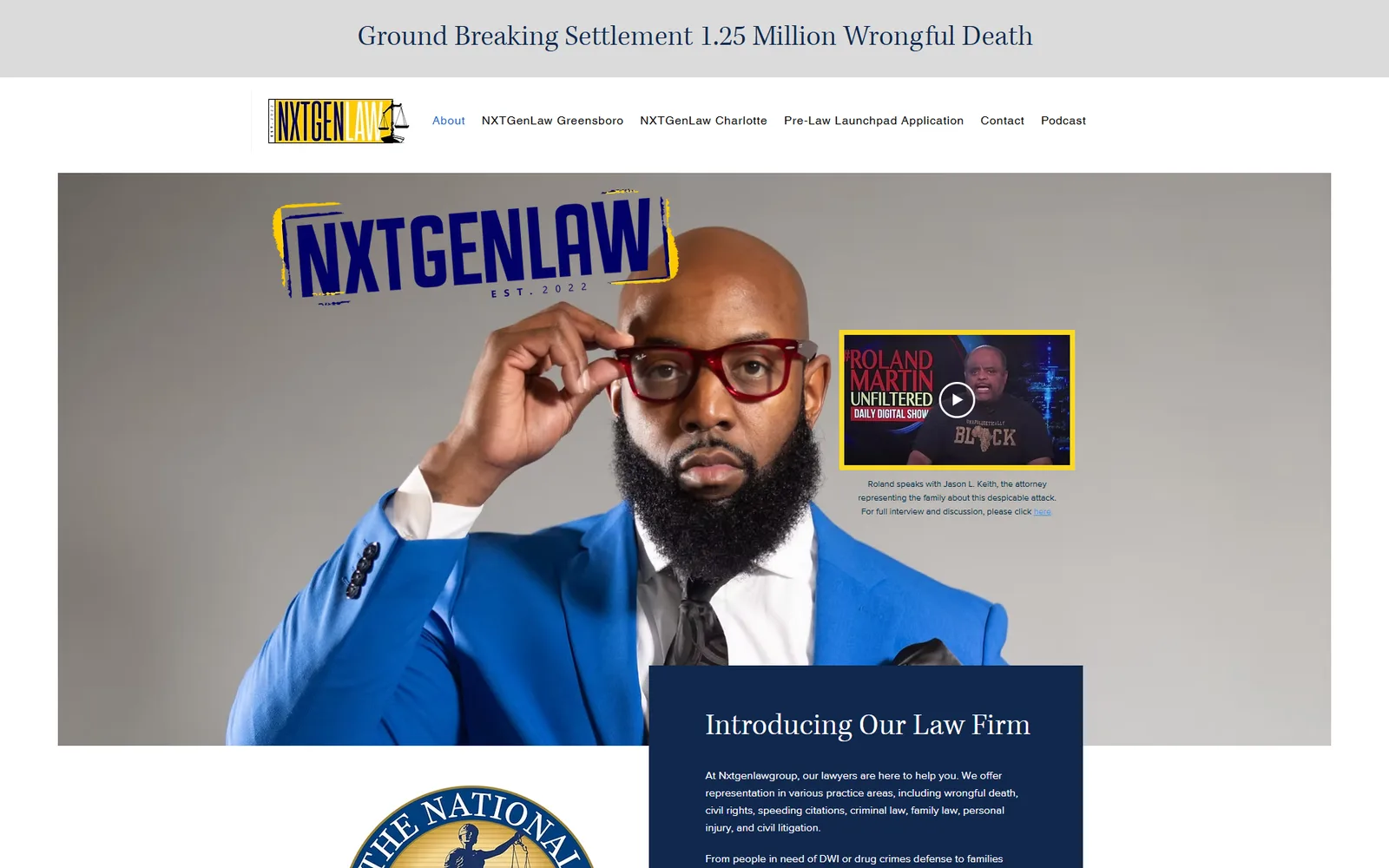 NXT GEN Law Group website by Koford Media