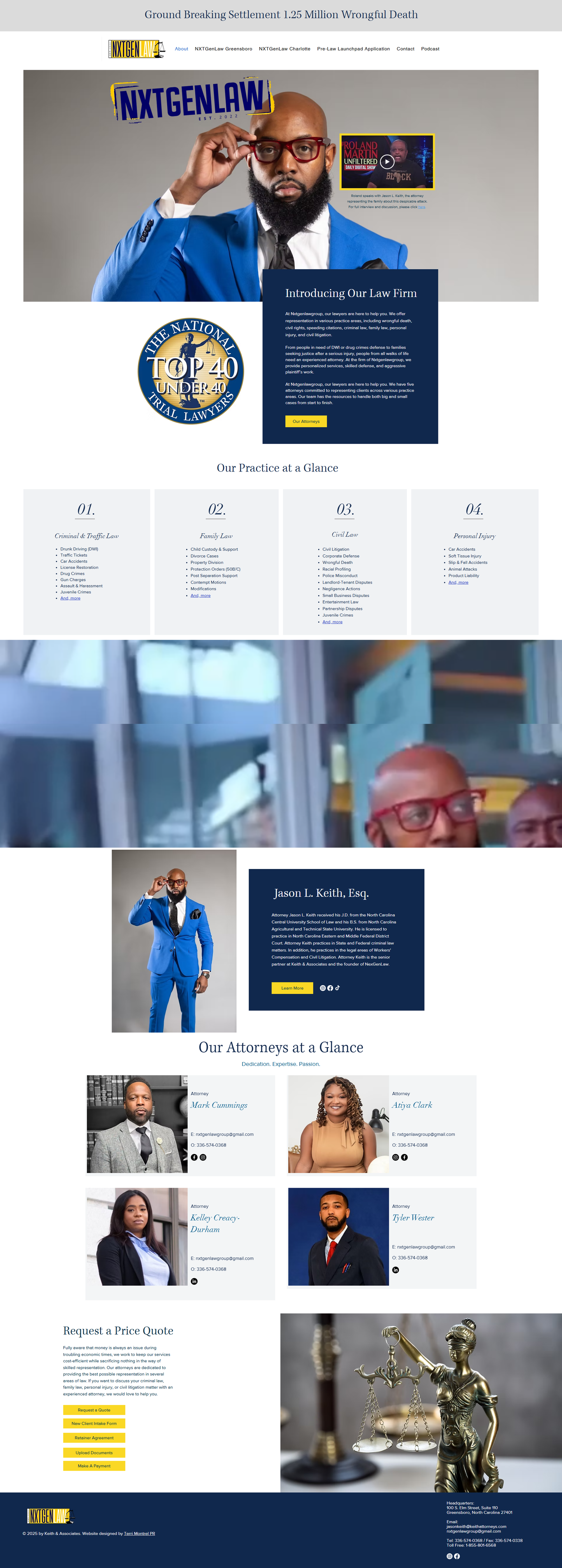 NXT GEN Law Group website by Koford Media